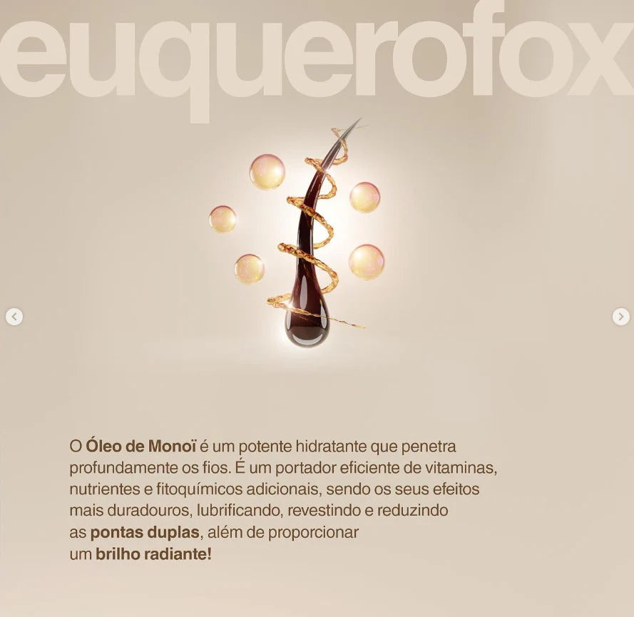 Fox Professional BTOX Monoi Brazilian Hair Botox – Volume Reduction, Deep Repair & Anti-Frizz Treatment