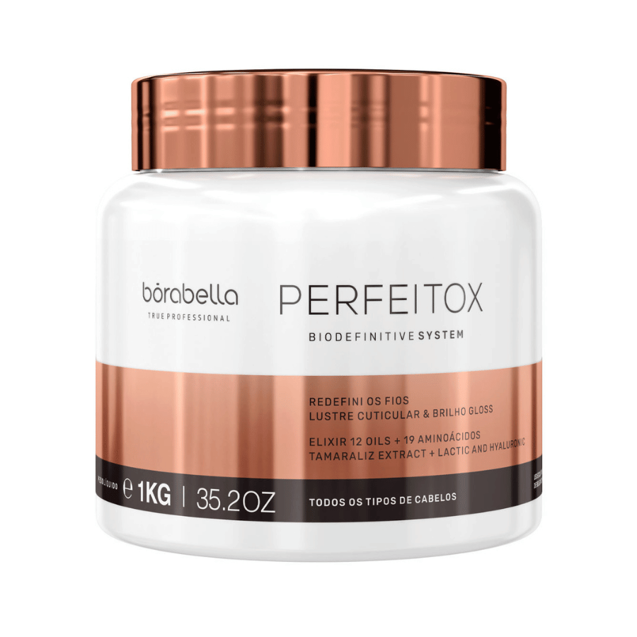 Borabella Perfeitox Bio Definitive System 1kg – Organic Hair Straightener with 12 Nourishing Oils and 19 Amino Acids