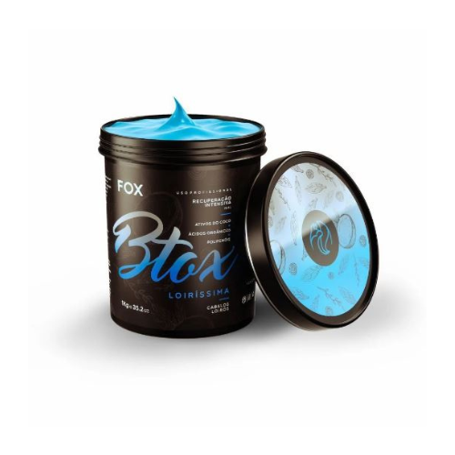 Fox Professional BTOX Loiríssima Brazilian Hair Botox for Blondes – Intensive Repair, Violet Neutralization & Shine