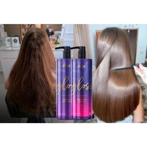 Fox Gloss Brazilian Progressive Hair Treatment Kit – Professional Smoothing System for Straight