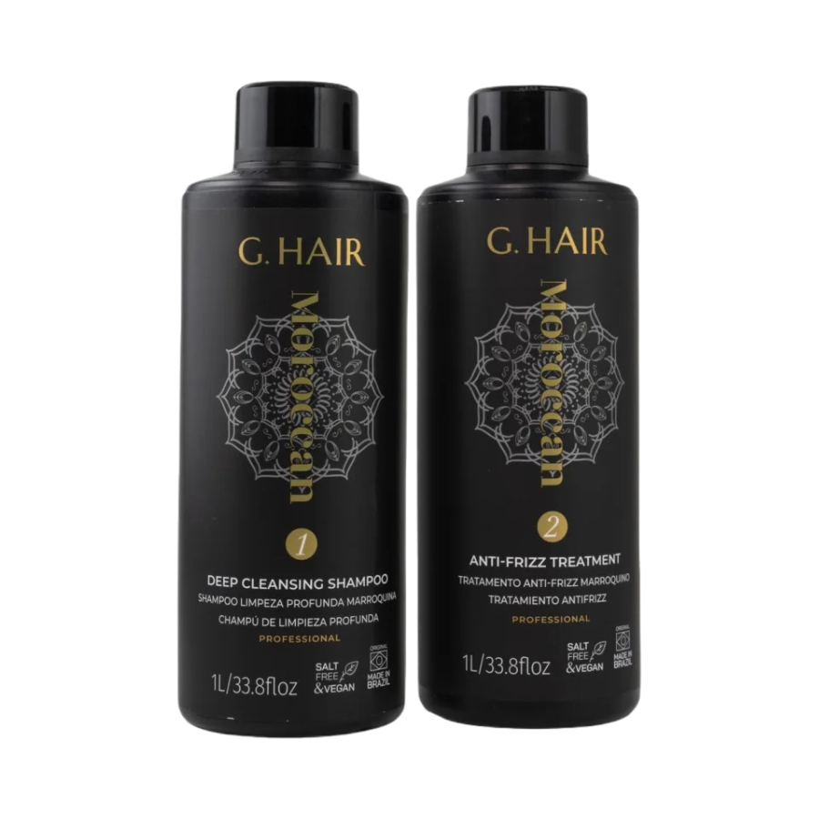 G.Hair Moroccan Professional Kit 2x1L – Volume Reduction Treatment with Cocoa Extract and Keratin