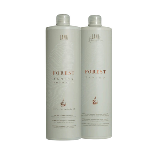 Lana Brasiles Forest Tanino Organic Smoothing Treatment Kit 1L – Step 1 and 2 | Professional Vegan