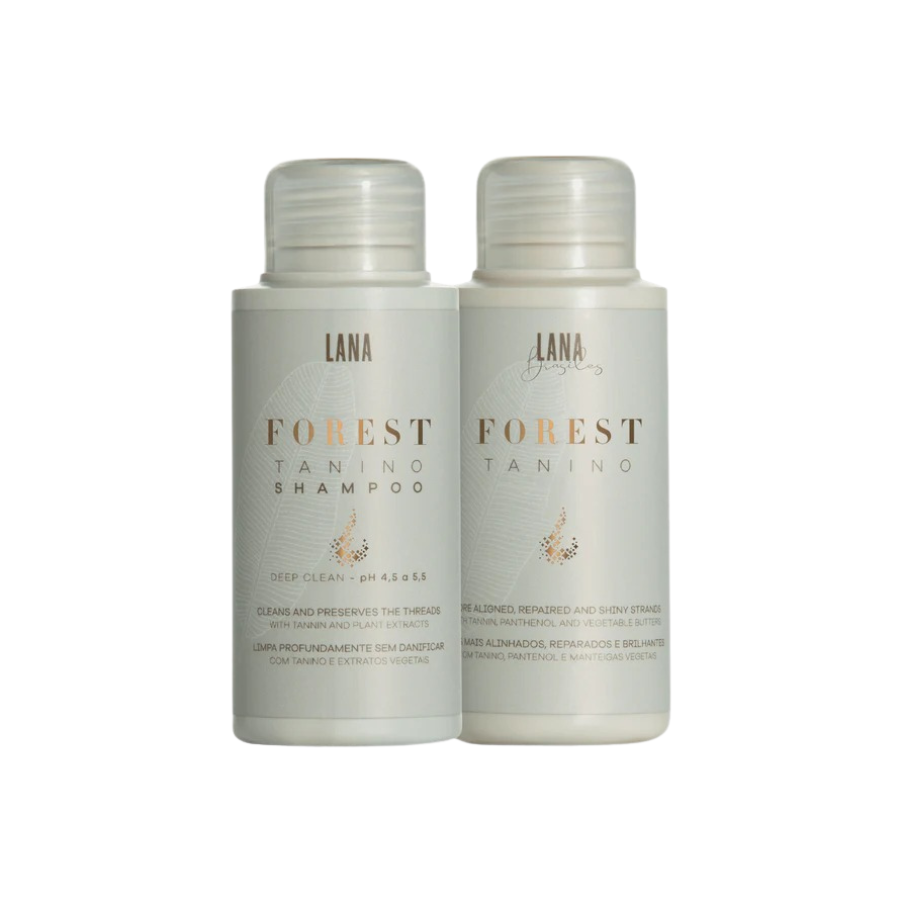 Lana Brasiles Organic Forest Tanino Smoothing Treatment Kit 100ml – Step 1 and 2 | Professional Vegan