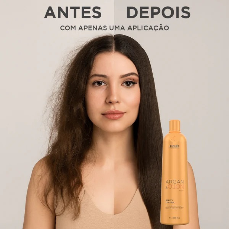 Richée Argan and Ojon Beauty Control 1L – Professional Disciplining Treatment with Intense Shine