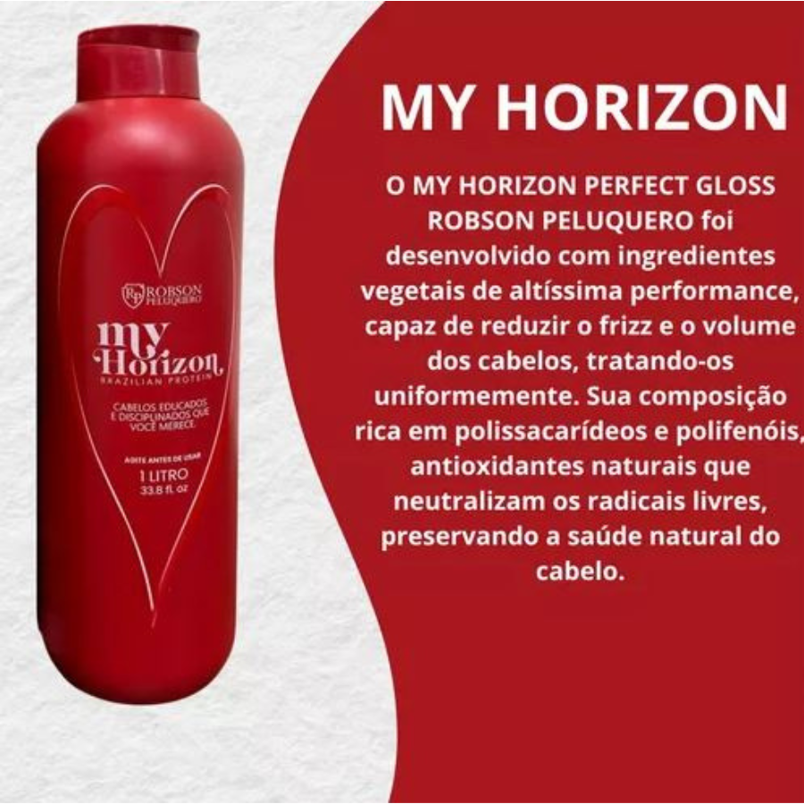 Robson Peluquero My Horizon Perfect Gloss Organic Straightening Treatment 1L | Anti-frizz and Volume Control