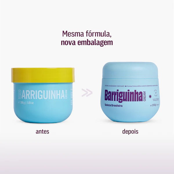Beleza Brasileira Barriguinha Cream 200g | Creme Firmador para Abdômen com Efeito Refrescante, Colágeno e Hidratação Profunda