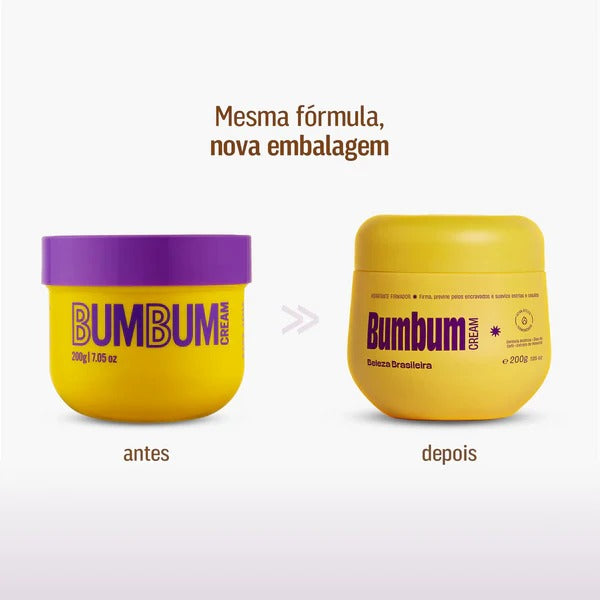 Beleza Brasileira Bumbum Cream 200g | Creme Firmador para Glúteos e Coxas com Efeito Termogênico e Hidratação Profunda