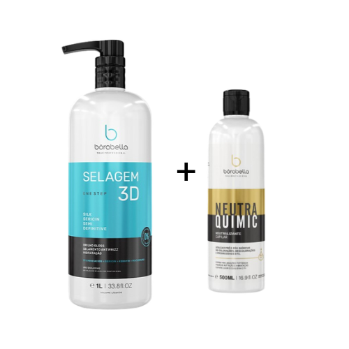 Borabella Selagem 3D Brilho Gloss Sealant 1L + NeutraQuimic 500ml