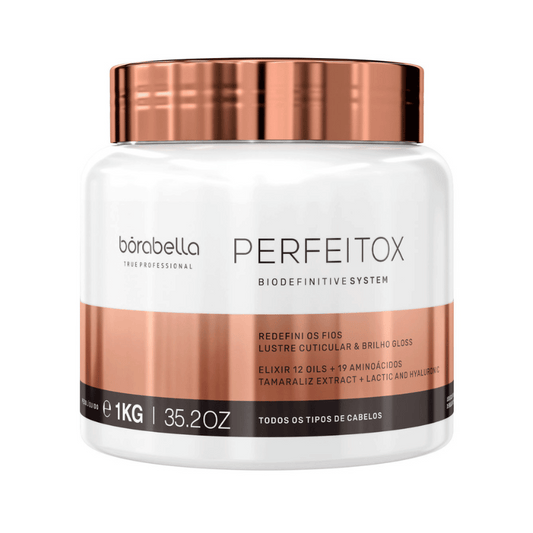 Borabella Perfeitox Bio Definitive System 1kg – Organic Hair Straightener with 12 Nourishing Oils and 19 Amino Acids