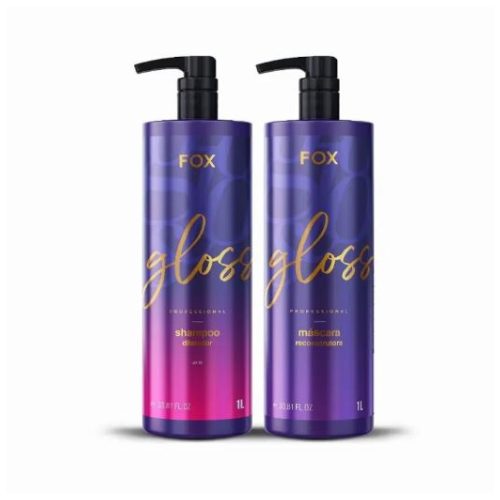 Fox Gloss Brazilian Progressive Hair Treatment Kit – Professional Smoothing System for Straight