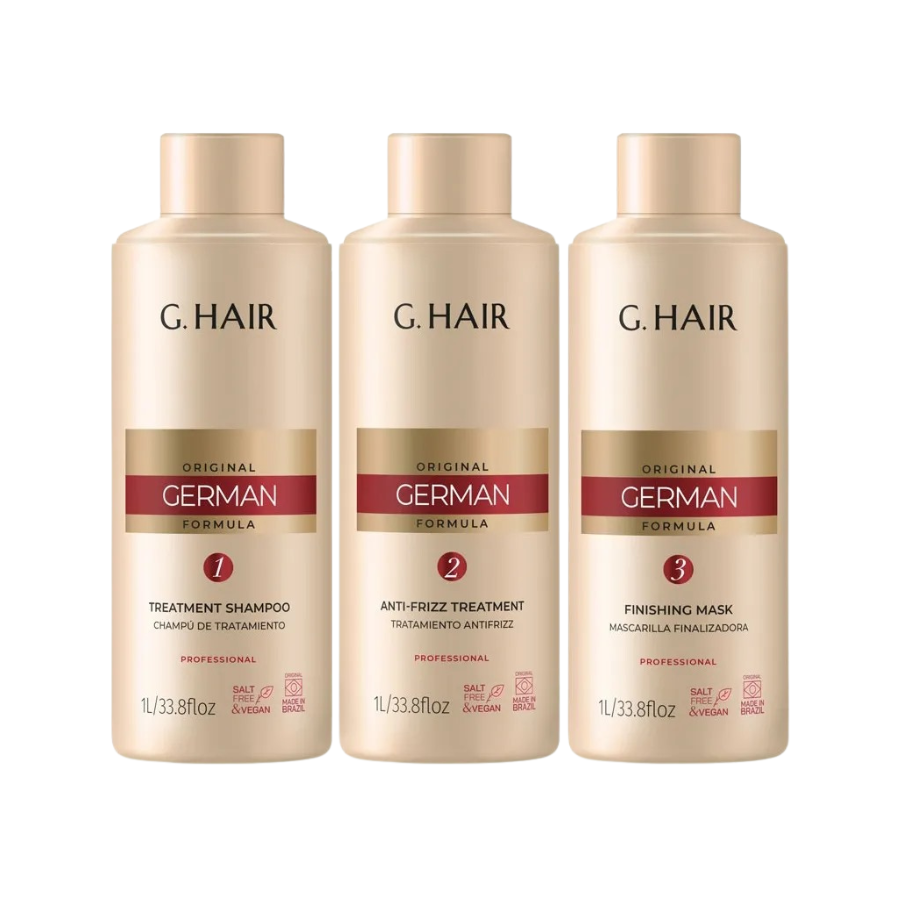 G. Hair Professional German Brush 3x1L – Reducing Treatment with Keratin and Intense Shine