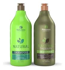 Natureza Cosméticos Brazilian Keratin Biotin Hair Straightening Kit 2x1L – Organic Blowout Treatment Anti Frizz Volume Control Professional