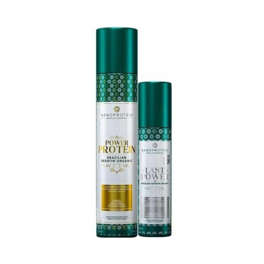Progressiva Orgânica Nanoprotein Power Protein Kit 1L + Máscara Reconstrução 300ml – Creme Alisante Profissional Sem Formol