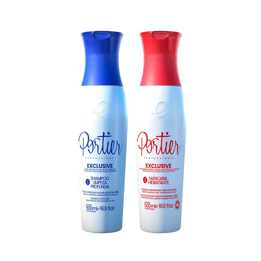 Portier Kit Exclusive 2x500ml – Hair Straightener with Three-Dimensional Effect and Deep Hydration