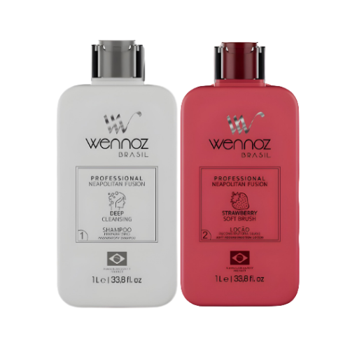 Wennoz Napolitan Fusion Strawberry B.Tox Anti-Frizz 1L – Tratamento Regenerador e Alinhador